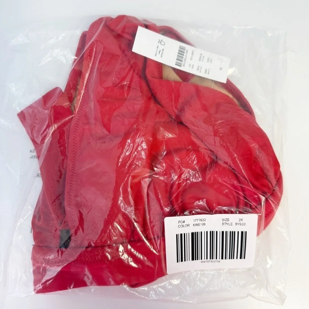 J. Crew Vibrant Red DD Halter Tie-Back Bikini Top Women’s 2X